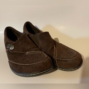 Clark’s Ashland Lane Slip On Leather Shoes Size 10 Narrow